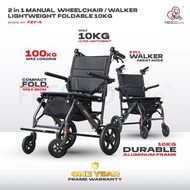 Fresco Bike ZY-5 Lightweight 10KG Elderly Wheelchair with Walker Mode & Basket
