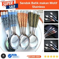 1pcs Stainless steel Motif Dinner Batik Spoon Dozens Of Souvenirs - AST030 Spoon Now viral