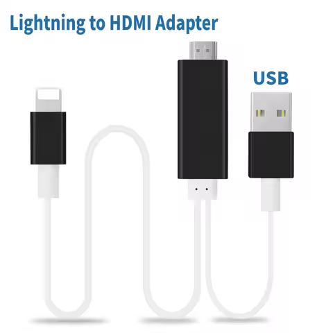 for Lightning to HDMI Adapter 1080P HD Sync Screen Connector HDMI Cable for iPhone 14/13/12 to HDTV 