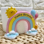Happy BIRTHDAY RAINBOW TOPPER SIZE 9.5 X 6.5 CM - PELANGI Cake Decoration