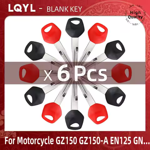 6Pcs Blank Key Motorcycle Replace Uncut Magnet Keys For GZ150 GZ150-A GN125-C GN125-F GN 125 EN125 E