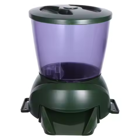 Automatic Fish Feeder LCD Display Pellet Food Feeder Battery Operated Timing Ration for Pond Aquariu