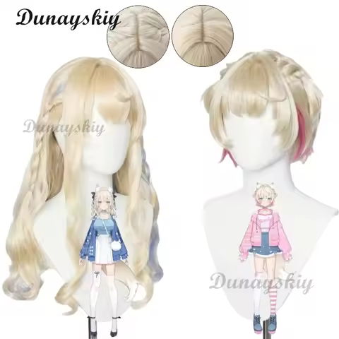 Moco Fuwa Mococo Fuwawa Abyssgard Cosplay Wig Daily Dress Hololive Holo Vtuber EN New Outfit Casual 