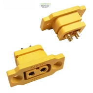 STARYSWAY 5pcs XT60E Male Plug, Mountable Yellow XT60E Connector,  Plastic AMASS RC Accessories XT60
