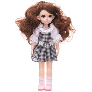 Fashion Kawaii Baby Mini Joint Dolls 30 cm 16 BJD Doll Full Set Princess Female Body Curly Hair Action Figure Toys For Girls