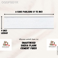 [readystock]☏☈Shera Wood Plank Cement Board 6 Kaki Panjang Lebar 9 inci Sekeping