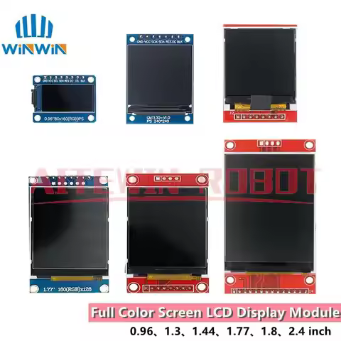 TFT Display 0.96/1.3/1.44/1.77/1.8/2.4/2.8 inch IPS 7P SPI HD 65K TFT Full Color LCD Module ST7735 D