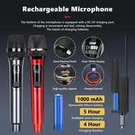 Wireless Microphone Karaoke Dual Mic Uhf Mike Rechargeable High-Definition Sound Mikrofon