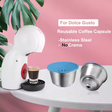 For Nescafe Dolce Gusto no Crema Coffee Filters Cup Refillable Reusable Dolci Gusto Tea Baskets Coff