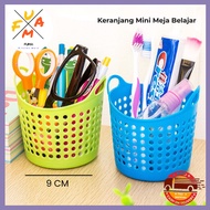 FM Mini Stationery Storage Basket Mini Plastic Basket/ Multipurpose Toiletry Container/