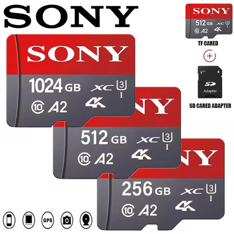 SONY Micro TF SD Card SD Memory Card Extreme 1TB 512GB 128GB 256GB U3 V30 4K Full Memory Flash Cards