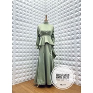 Eloise Satin Baju Muslimah Fashion Dinner Event Dress Jubah Moden Style