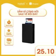 Mens card holder wallet – slim leather bifold with waterproof smart design for everyday use NATOLI R