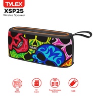 TYLEX XSP25 Wireless Bluetooth Speaker with Super Bass Radiator AUX FM Radio Micro SD USB
