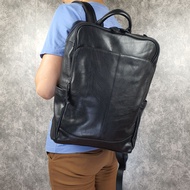 Ba lô nam da bò thật Balo da bò nam nữ BP402 (Đen) - 100% da bò thật BH 3 năm