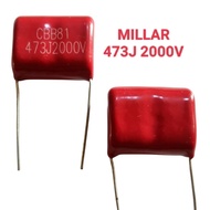 MILLAR 473 UF 2000 V 473 MICRO 2000 CAPACITOR MILAR 473UF 2000VVOLT