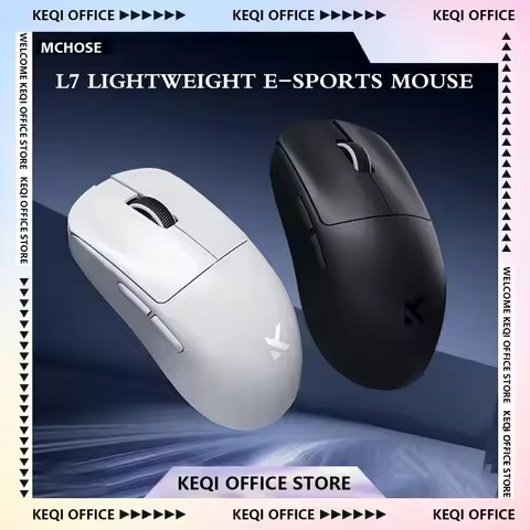 MCHOSE L7 Ultra Gaming Mouse 8K PAW3395 Portable Lightweight Rechargable 2.4G Wireless BT Tri-mode M