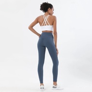 Nylon Yoga Set Women's Tracksuit Gym Fitness Set Woman 2 Pieces Leggings Sports Bra Breathable Sport