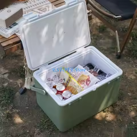 G6DE Insulated Cooling Box Plastic Texture for Camping Travel Car Outings