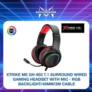 XTRIKE ME GH-903 7.1 SURROUND WIRED GAMING HEADSET WITH MIC - RGB BACKLIGHT/40MM/2M CABLE  (HS302-XM