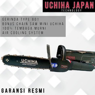 Mesin Gerinda Tangan Uchiha & Hyuga UC-801 & HY-02 100mm + Bonus Mini Chainsaw