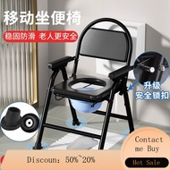 YQ Benmai Elderly Toilet Chair Foldable Simple Toilet Mobile Toilet Stool Chair Patient Elderly Toil