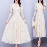 Du YAN của phụ nữ Mùa Xuân/Mùa Hè Mori ngọt ngào eo cao Váy Midi Đầm