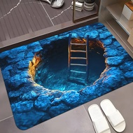 3D Floor Mat Visual Decoration Entryway Mat Bathroom Mat Easy Care Mat