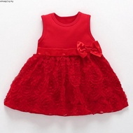 3Pcs Sets Baby Dress Girl Newborn 0 6 Month Baby Dress Girl 1 Year Birthday Outfit Puffy Romper Wedd