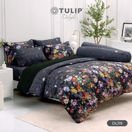 (New)TULIP รุ่นTULIP Delight พิมพ์ลาย DL119 โทนสีเข้ม ในสไตล์ที่เป็นคุณ ชุดเครื่องนอน ผ้าปูที่นอน ผ้