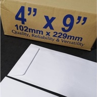 【1BOX=500PCS ! ! !】LION 4"x9" White Envelope 70gsm(102mmx229mm) (E7W4090)(500 Pcs) (Price For 1 Box)