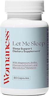Womaness Let Me Sleep - Natural Sleep Supplement with Sustained-Release Melatonin, Magnesium, GABA,