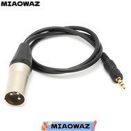 MIAOWAZ 3.5mm to 3pin XLR Cable, 60cm / 2.0ft 1/8inch TRS Male to 3pin XLR Male Balanced Audio Cable