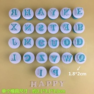 Case 26 English Letters Numbers Plastic Spring Press Mold Seal Fondant Pasta Cutting Mold Diy Baking