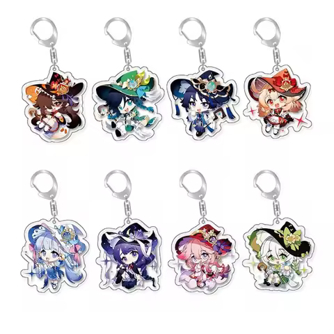 Game Genshin Impact Nahida Wanderer Kamisato Ayaka Venti Klee Cosplay Keychain Accessories Backpack 