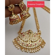 Impon double annam pendent chain with jimki combo ( gold plated Impon not 916)