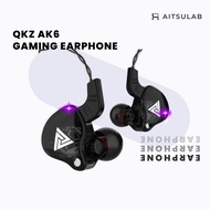 QKZ AK6 Gaming Earphone Stereo Bass Sound HIFI In-Ear Earbuds Sport Earphone Fon Telinga AUX 3.5MM