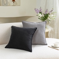 Striped Corduroy Pillow Cover Soft Cushion Case for Couch Bed 60x60cm