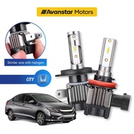 2PCS *1 Year Warranty* Compatible with Honda City Mini 1:1 Car LED Headlight Foglight 4300K/6000K H4