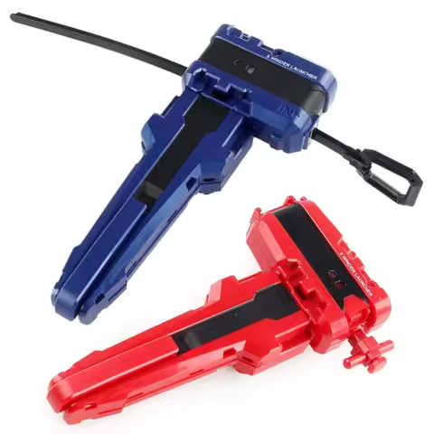 Red Blue X Winder Launcher Grip Handle Set Fit BX CX UX Series Battle Spinning Top Ripcord Puller Gy