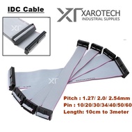 IDC Cable 10/20/30/40/50/64 Female-to-Female Wire Ribbon Cable 1.27mm/2.0mm/2.54mm Wire IDC10 IDC20 