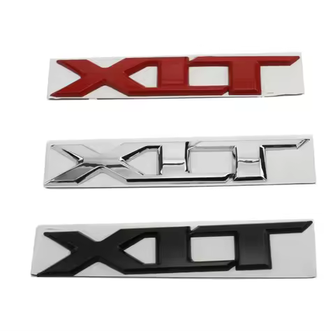 3D Metal Chrome Red Black Logo XLT Emblem Car Badge Rear Trunk Decal For Ford RANGER XLT Stikcer Acc