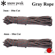 Snow Peak Tali Khemah Pro Kelabu 3mm/4mm 10m – Ringan & Tahan Lasak untuk Camping Outdoor
