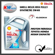 Genuine Shell Helix HX8 Fully Synthetic Minyak Hitam Engine Oil 5W-40 5W40 4L Proton Perodua Honda T