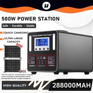 288000mAh Portable Power Station 500W Portable Power Bank Solar Generator Camping Battery Power Supp