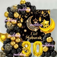 Gold Moon Star Balloons Set for Adults Happy 20 30 40 50 60 70 80th Birthday Party Decorations Suppl
