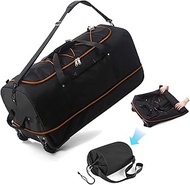 Expandable from 110L to 140L 31.5" Rolling Duffle Bag with 2 Wheels,Foldable Travel Duffel Bag with 