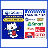 ✢ ✿ ➯ Tarpauline Gcash cash-in Cash-out (2n1BLUE) 18x24inch high quality makapal,glossy,tarpulin