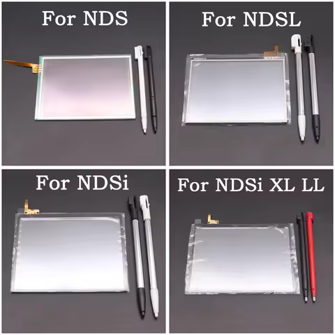1Set Digitizer Screen For NDS Lite Bottom Touch Screen Lens with Touchscreen Stylus Pen For Nintend