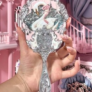 【Adamlisa】 Flower Knows Swan Ballet Series Hand Mirror Makeup Mirror Face Makeup Tools